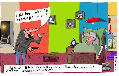 Cartoon: Nachts (medium) by Leichnam tagged nachts,einbrecher,krawullke,anfänger,geld,raub,leichnam,leichnamcartoon