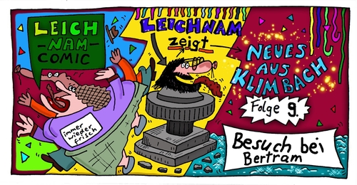 Cartoon: NAK 9 (medium) by Leichnam tagged sekt,saft,schnittchen,massenveranstaltung,leute,viele,zu,bertram,bei,besuch,dingdong,leichnamcomic,nak