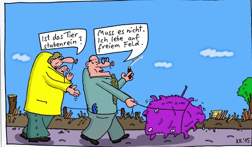 Cartoon: Naturmensch (medium) by Leichnam tagged naturmensch,tier,hund,gassi,gehen,unter,freiem,himmel,freies,feld,stubenrein,frage,antwort,spaziergang