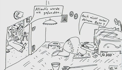 Cartoon: nie (medium) by Leichnam tagged nie,atlantis,leichnam,dreck,staub,unrat,schmutz,müll,gerümpel,putzen,ehe,bett,schlafzimmer
