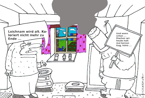 Cartoon: Ohne Titel (medium) by Leichnam tagged leichnam,alt,leichnamcartoon,unfertig,koloration,farbgebung
