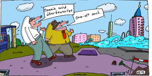 Cartoon: Onanie (medium) by Leichnam tagged onanie,onaoft,überbewertet,kurzgespräch