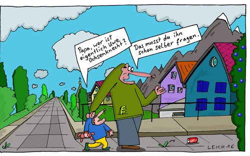 Cartoon: Papa (medium) by Leichnam tagged papa,uwe,ochsenknecht,selber,fragen,vater,sohn,frage,neugier,kinder