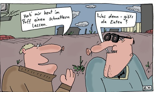 Cartoon: Prostitution (medium) by Leichnam tagged prostitution,schnattern,enten,bordell,freier,keine,ahnung