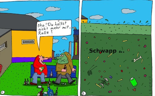 Cartoon: Ralle (medium) by Leichnam tagged ralle,oha,mithalten,säufer,trinker,alk,erbrochenes,kotzen,spucken,speien,würfeln,mageninhalt