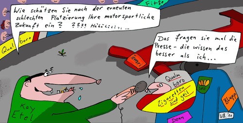 Cartoon: Rennsport (medium) by Leichnam tagged rennsport,leichnam,schlecht,platzierung,zukunft,sportlich,presse,besser,journalisten