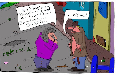 Cartoon: Riemer (medium) by Leichnam tagged riemer,exhibitionismus