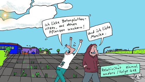 Cartoon: Ritzen (medium) by Leichnam tagged ritzen,beton,monika,wucherung,liebe,relativität,pflanzen,anders