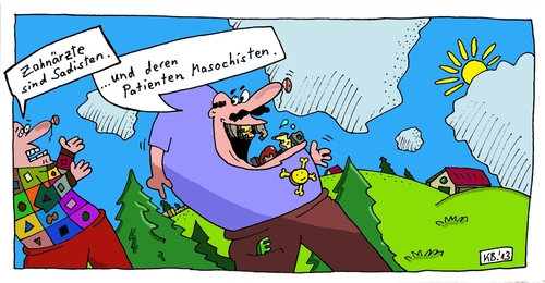 Cartoon: Sado-Maso (medium) by Leichnam tagged sado,maso,zahnarzt,gebiss,defekt,kaputt,beißerchen