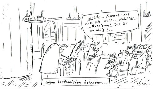 Cartoon: Skizze (medium) by Leichnam tagged skizze,cartoon,cartoonisten,stiftschwinger,leichnam,ulkig,hochzeit,heiraten