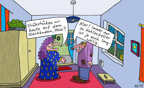 Cartoon: speisen (medium) by Leichnam tagged harmonie,glück,ehe,anderes,was,mal,langweilig,kohlenkeller,dachboden,frühstück,speisen