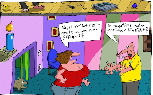 Cartoon: Tattner (medium) by Leichnam tagged tattner,ausflippen,positiv,negativ,leichnam,leichnamcartoon