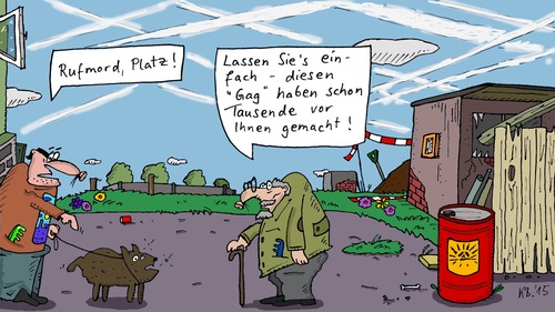 Cartoon: Tier (medium) by Leichnam tagged tier,platzen,hund,explosion,zerfetzen,rufmord,lassen,sies,einfach,chemtrails