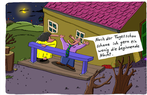 Cartoon: TS (medium) by Leichnam tagged ts,tagesschau,danach,nacht,abend,marotte,begeistert,tag,leichnamcartoon