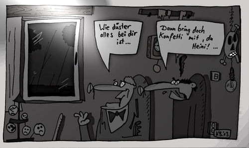 Cartoon: unzufrieden (medium) by Leichnam tagged unzufrieden,düster,karg,konfetti,heini,beklemmend