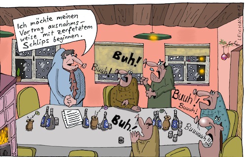 Cartoon: Veranstaltung (medium) by Leichnam tagged veranstaltung,vortrag,redner,buh,schlips,krawatte,zerschlissen,zerfetzt,leichnam,leichnamcartoon