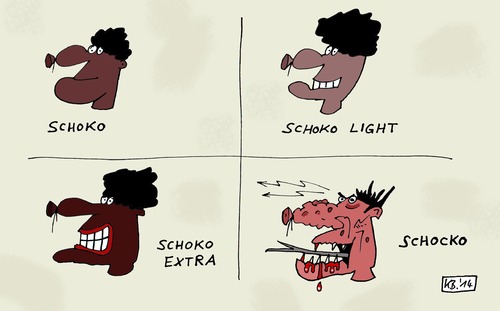 Cartoon: Vergleiche (medium) by Leichnam tagged monster,schock,extra,light,schoko,vergleiche,schreck