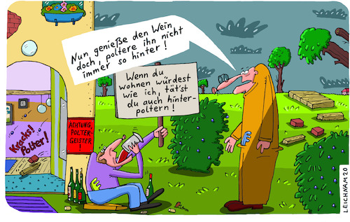 Cartoon: Weingenuss (medium) by Leichnam tagged weingenuss,poltergeister,rotwein,leichnam,leichnamcartoon