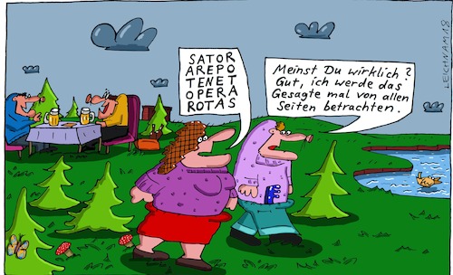 Cartoon: Wirklich? (medium) by Leichnam tagged wirklich,sator,arepo,betrachtung,gesagtes,leichnam,leichnamcartoon