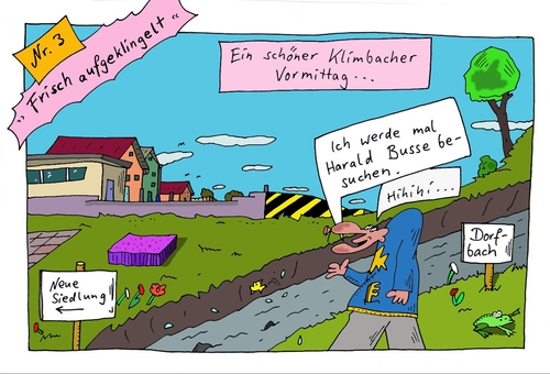 Cartoon: NAK 3 (medium) by Leichnam tagged nak,dorfbach,türgong,schellen,läuten,knut,hans,lilly,astrid,leichnamcomic,klimbach,fahrzeuge,busse