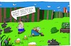 Cartoon: Am Waldrand (small) by Leichnam tagged waldrand,tiere,haarnetz,gucken,unter,beobachtung,verloren,leichnam,leichnamcartoon