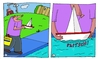Cartoon: Aufs Wasser (small) by Leichnam tagged segelboot,spielzeug,kleine,männchen,schütt,raschel