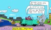 Cartoon: Augen auf! (small) by Leichnam tagged augen auf überfahren unfall automobil leichnam leid kaputte ehen folge 703