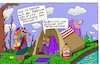Cartoon: AWOL (small) by Leichnam tagged awol,american,way,of,life,zelt,leichnam,leichnamcartoon,tellerwäscher,millionär,geld,andersrum,umgedreht