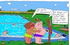 Cartoon: Badeanstalt (small) by Leichnam tagged badeanstalt,sommer,sonne,hitze,plantschen,wasser,freibad,schwimmbad,gatte,schwabbelig,gattin,ehe,parameter,physik,dichte,fett,zusammenhang,leichnam,leichnamcartoon,schwimmen,urlaub