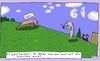 Cartoon: Bergwiese (small) by Leichnam tagged bergwiese,schultern,zucken,cartoons,mäh,schaf,tiere,menschen,hahnenkamm,getreide,gras,himmel,wolken