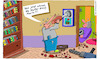 Cartoon: Das Bild (small) by Leichnam tagged bild,aufhängen,bohren,schrauben,schraube,mutter,marta,bohrmaschine,schwitzen,arbeit,zimmerschmuck,leichnam,leichnamcartoon