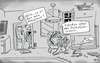 Cartoon: die Suche (small) by Leichnam tagged suche,abendbrot,ehe,essen,frühstück,teller,versteckt,unordnung,chaos,haushalt,katze,haustier,gefressen,verschwunden,irgendwo,im,nirgendwo,häsin