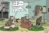 Cartoon: Krimi geht los (small) by Leichnam tagged krimi,tv,beginn,anfang,pistole
