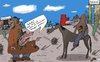 Cartoon: Mal wieder Westen wild (small) by Leichnam tagged western,wildwest,klepper,pferd,hässlich,leichnam,hahaha,saloon,bank,cowboy,farmer,whiskey,saufen