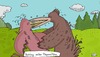 Cartoon: Petting (small) by Leichnam tagged petting,vögel,natur,gefiederte,freunde,zuneigung,liebe,tiere,federvieh