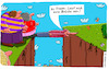 Cartoon: Pragmatiker (small) by Leichnam tagged pragmatiker,brücke,frauen,dick,abgrund,angebot,leichnam,leichnamcartoon