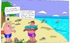 Cartoon: sandig (small) by Leichnam tagged sandig,haifisch,verkauf,selbstredend,leichnamcartoon,action,paradies,sommer,meer,hitze,wasser,strand,sand,sonne