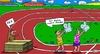 Cartoon: Sportler (small) by Leichnam tagged sportler,filmen,drehen,kamera,aschenbahn,läufer,sprinter,hä,leichtathletik