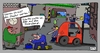 Cartoon: Stapler (small) by Leichnam tagged gabelstapler,stapler,werkhalle,maloche,arbeitswelt,warten,wartung,pflege,reparatur,feierabend,schichtleiter,vorarbeiter,worker,fachpersonal