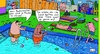 Cartoon: Tiere (small) by Leichnam tagged tiere,freibad,fische,wasser,schwimmen,sport,sommer,sonne,freizeit,urlaub,an,land,verwunderung,liegewiese