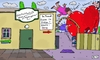 Cartoon: Trend (small) by Leichnam tagged trend,gasthaus,herz,essen,im,freien