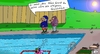 Cartoon: ureigen (small) by Leichnam tagged ureigen,grundstück,schwimmbecken,unter,wasser,anspruch,beckenboden,störrisch,stur