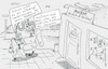 Cartoon: Vorstadt (small) by Leichnam tagged vorstadt,baphomet,teufel,masken,laden,niedlich,fantasie,leichnam,leichnamcartoon