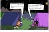 Cartoon: Zwei Zelte (small) by Leichnam tagged zelte,camping,schlimm,zähfluss,liebe,herzen,leichnam,leichnamcartoon