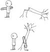 Cartoon: Nadelholz (small) by Trantow tagged natur,unglück,mechanik,arzt,baum