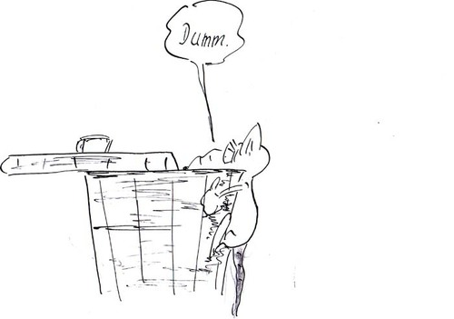 Cartoon: dumm (medium) by kusubi tagged kusubi