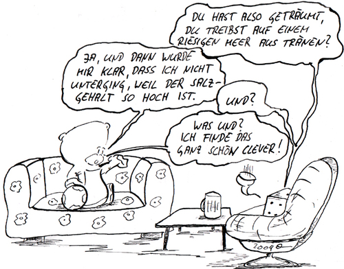 Cartoon: einer hat immer recht (medium) by kusubi tagged kusubi