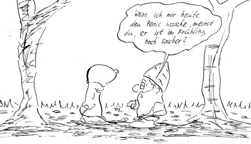 Cartoon: für eine lange zeit (medium) by kusubi tagged kusubi