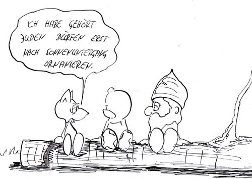 Cartoon: Geile Juden (medium) by kusubi tagged kusubi