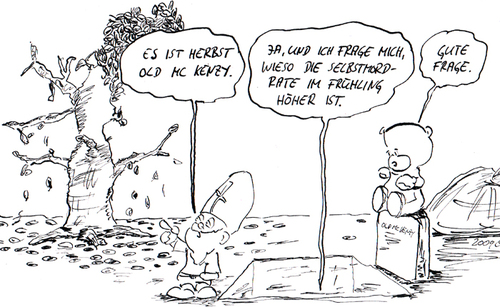 Cartoon: Herbstgedanken (medium) by kusubi tagged kusubi